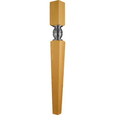OSBORNE WOOD PRODUCTS 35 1/2 x 3 1/2 Solaris Fusion Leg in Maple with Brushed Copper 2710M-BCP